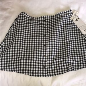 Element Gingham printed skater skirt
